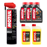 Aceite Motul Sintético 7100 10w40 3l Y Lubricante Cadena C4