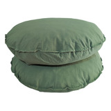 Pack X 2 Almohadones 60cm Tela Tusor C/ Relleno