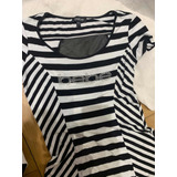 Remera Mujer Rayas, Marca Bebe, Importada Original Talle L