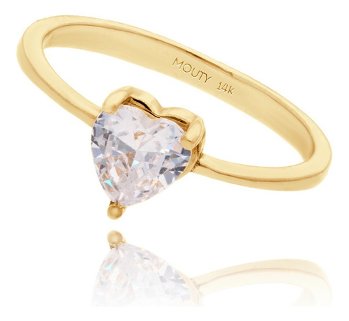 Anillo De Promesa Zara En Oro 14 Kilates Amor Mouty