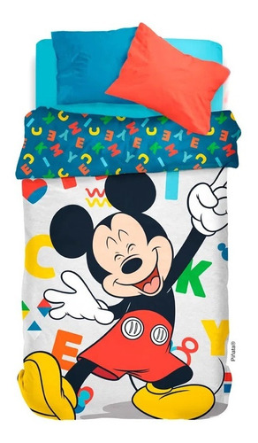 Acolchado Infantil Piñata 1 Y 1/2 Plaza Mickey Mouse Disney 