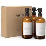 Nikita Glass - Botellas Dispensadoras Recargables De Gel Cor