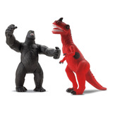 Bonecos Tiranossauro E King Kong Dinopark 653 - Bee Toys