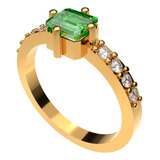 Anillo Con Esmeralda De 18k