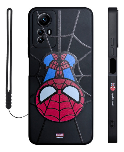 Funda Para Xiaomi Redmi Note Silicona Spiderman + Correas