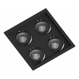 Kit 3x Spot Embutir Quadruplo Par20 Abs C/ Lamp. 4,8w 6500k