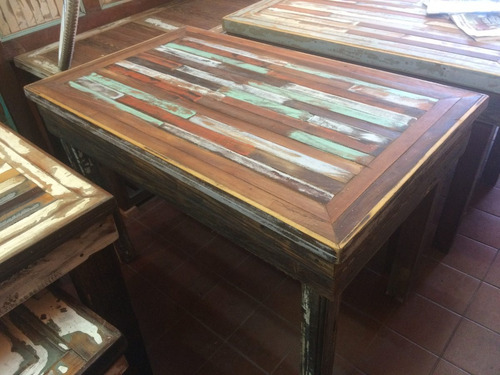 Mesa Comedor Pinotea Madera Reciclada Rustica Vintage Decap