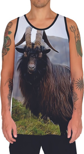 Camiseta Regata Unissex Animal Cabra Cabrito Bode Fazenda 12