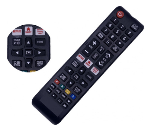 Controle Compatível Com Tv Samsung Smart J4300 J5200