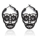 Aretes Grandes Cráneo Mujer Oro Plata Halloween Dia Muertos