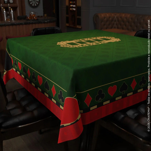 Toalha De Mesa Quadrada - P/ Jogos Baralho Poker Truco