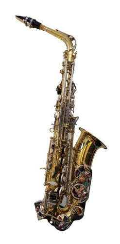 Saxofón Alto Silvertone Laqueado, Caña 1 1/2 Seminuevo