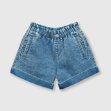 Short De Niñas Mezclilla Light Denim (2 A 12 Años)