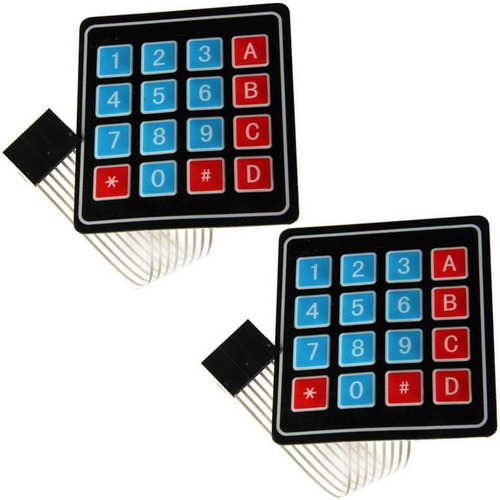 2 Piezas Teclado Matriz 4x4 Matricial Arduino