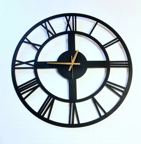 Reloj De Pared Números Romanos Calados Vintage 50cm