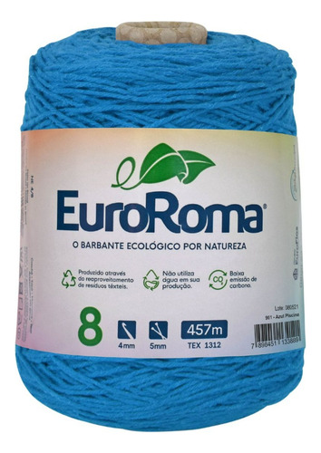 Barbante Euroroma 600g Fio Número 4/8 Colorido Escolha Cores