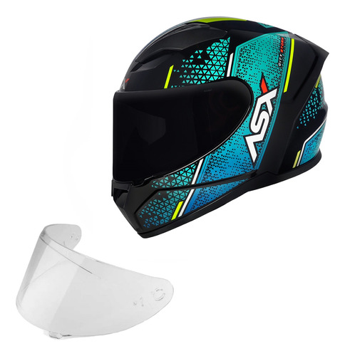 Kit Capacete Asx + Viseira Moto Masculino E Feminino Oferta