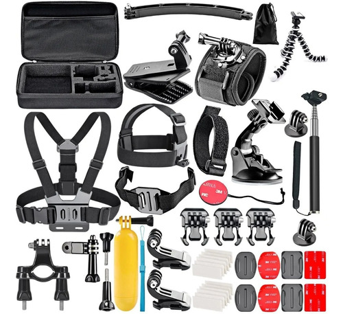 Kit 55 Accesorios Vstarcam Para Gopro Moto Casco Bici Autos