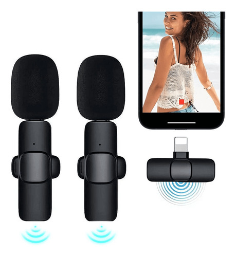 Microfone Lapela Duplo Wireless K9 Lightning  iPhone / iPad