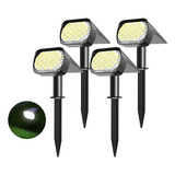 Luz Solar Exteriores Para Suelo Jardin Paisaje 4 Pzs