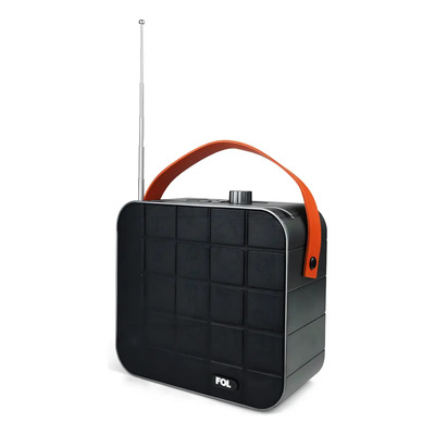 Bocina Bluetooth Recargable Con Panales Solares Fol Fss-s719 Color Negro | Meses sin interés