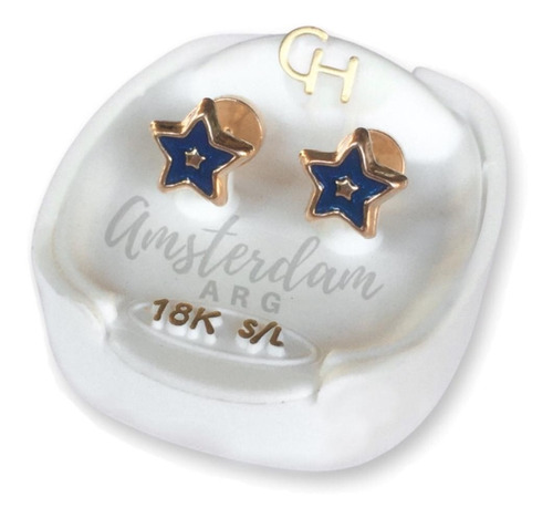 Abridores De Oro 18kt Marca Ch Estrella 763   .amsterdamarg.