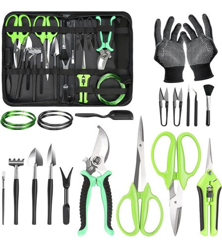 Bonsai Tool Kit, 21 Pcs Gardening Tools Set Include Garde