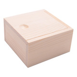 Caja De Almacenamiento Pequeña De Madera Lisa Para Joyas Sma