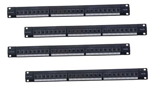 Patch Panel Cat5e 24 Bocas Ponchable Rack Gabinete 19 + Iva