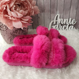 Pantuflas Michael Kors Rosas De Peluche Nuevas Originales 