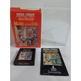 Atari 2600 Maze Craze En Caja, Juego, Manual Y Protector (a)