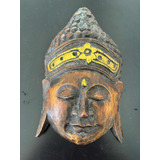 Máscara Decorativa Buda De Madeira Comprada Na Indonésia