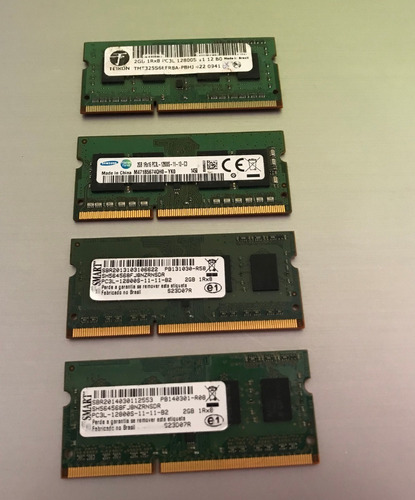 Kit 04 Memoria Note 2gb Ddr3 12800s Pc3l Original