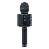 Microfone Karaoke Bluetooth Sem Fio Recarregável - Preto