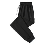 Calça Jogger Preta Masculina Dry Fit  Fitas Esportiva  2308#