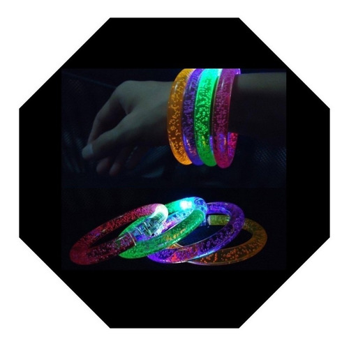 Pulsera Led Luminosa Cotillon Carioca Pack X 12 Un