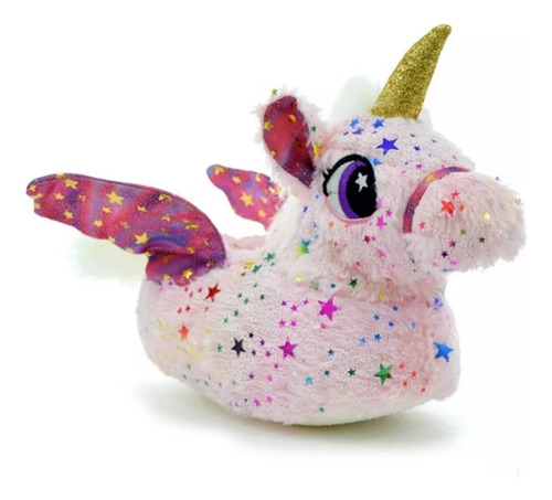 Pantuflas Unicornio Peluche Con Estrellas Original Cute