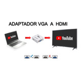 Conversor Adaptador Activo Vga A Hdmi Full Hd 1080p Audio