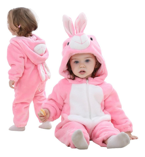 Pijama Y Disfraz Enterito Polar Bebés Niñas Coneja Pascua