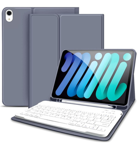 Carcasa Para iPad Mini 6 Gen (8.3) + Teclado Y Slot Pencil
