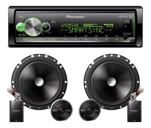 Som Pioneer Mvh-x3000br Bluetooth Usb + Kit 2 Vias 120w Rms