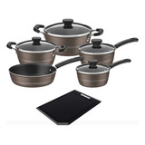 Conj Panela Sicilia 5pc + Tabua P/churrasco Black Tramontina