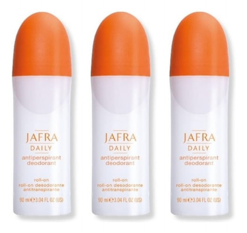Pack 3 Desodorante Roll-on Antitranspirante 90ml Jafra Daily