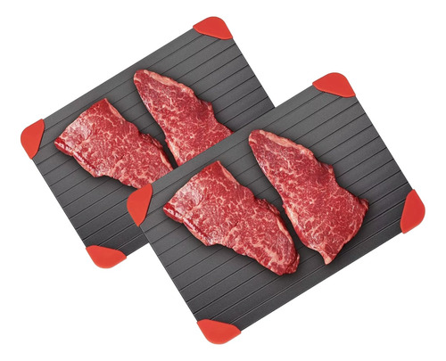 X2bandeja Tabla De Aluminio Descongeladora Rápida Para Carne