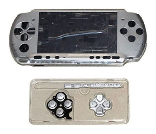 Carcasa Compatible Con Psp 3000 Plata Con Botones