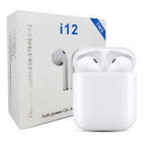 Auriculares Inalámbricos Bluetooth I12 Tws Android Ios Blancos