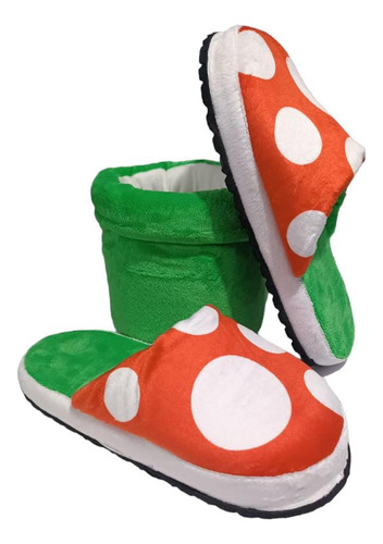 Pantuflas Planta Carnívora Mario Bros Video Juego Babuchas 