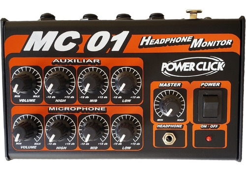 Amplificador Headphone Vocal Power Click Mc 01 Com Fonte