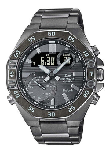 Reloj Casio Edifice Ecb-10dc-1bdf Hombre Color De La Correa Gris Color Del Bisel Gris Color Del Fondo Gris