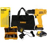 Taladro Percutor Atornillador Inalámbrico De 10mm Dewalt Dcd700ac2 12v + Accesorios Con Bolso 12v